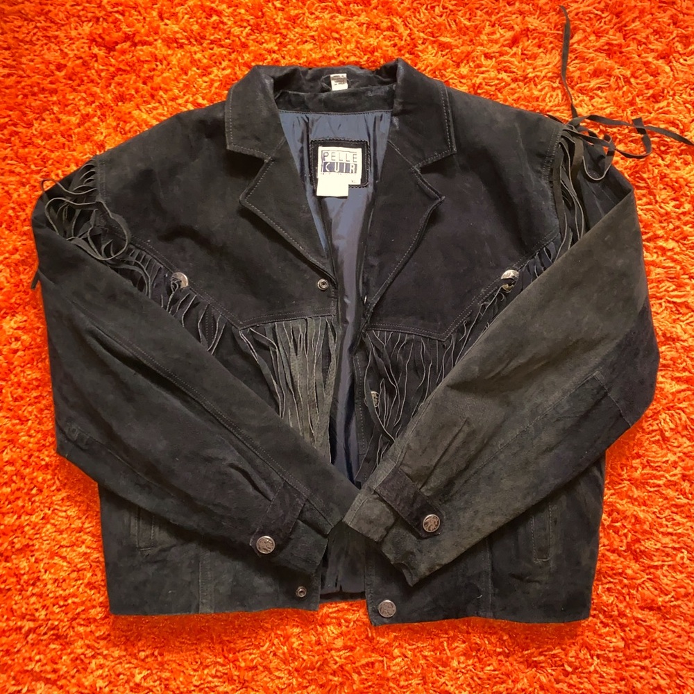 Vintage Suede Fringe Jacket